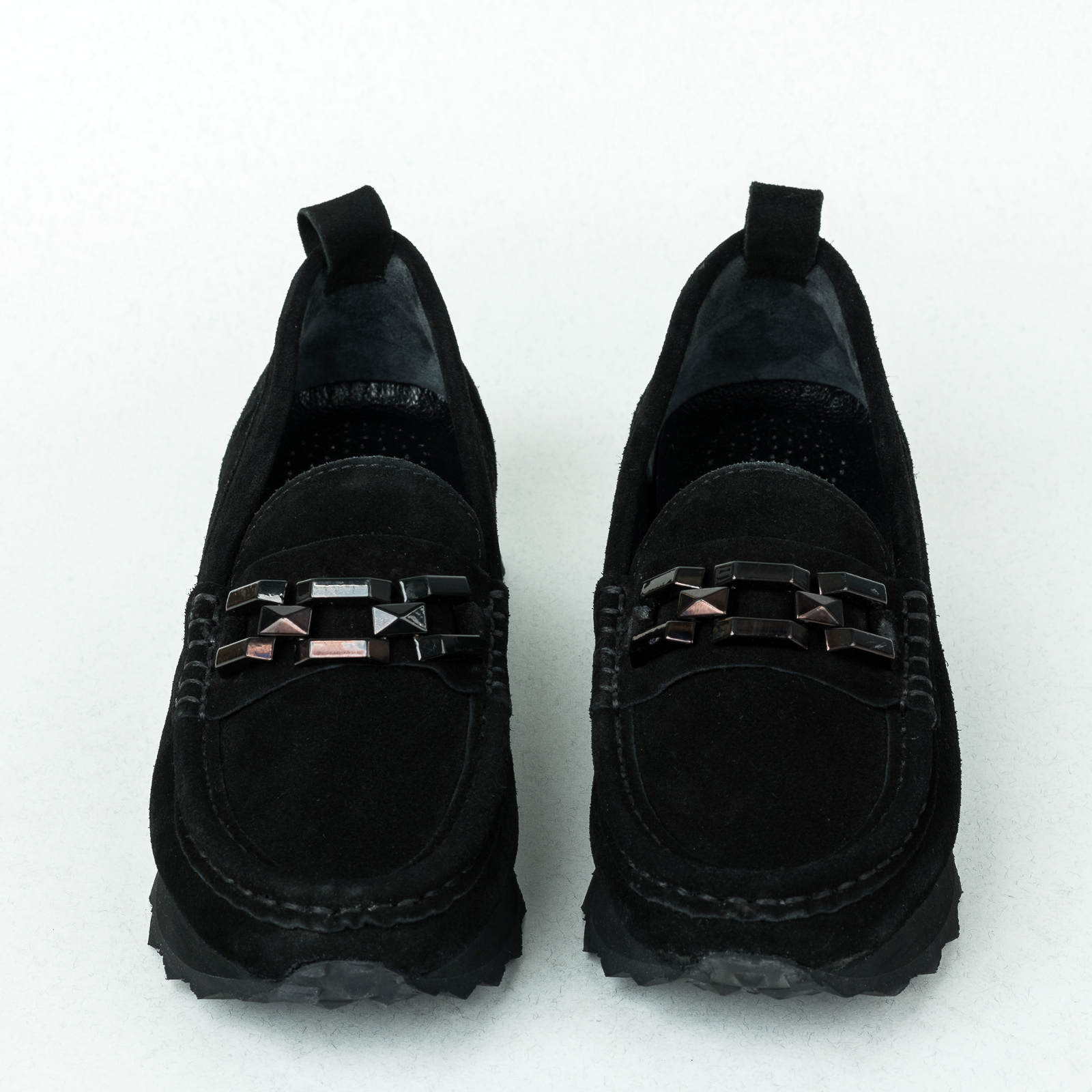 Kožne cipele B186 - CRNA
