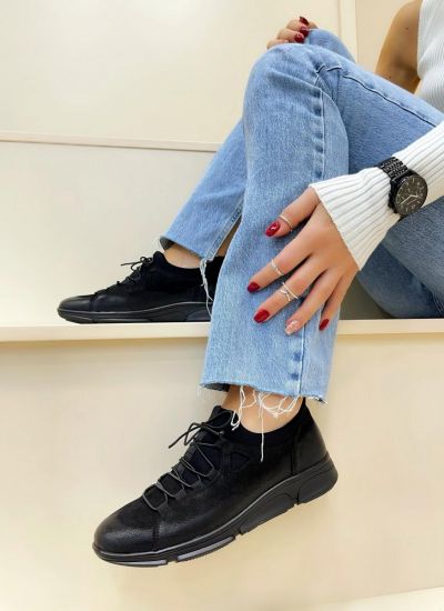 Leather shoes & flats MORI - BLACK