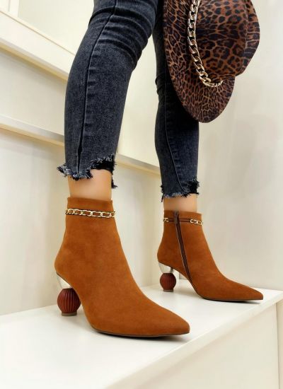 Women ankle boots EMILEA - CAMEL