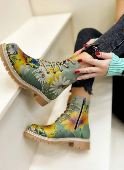 Women ankle boots B026 - GREEN