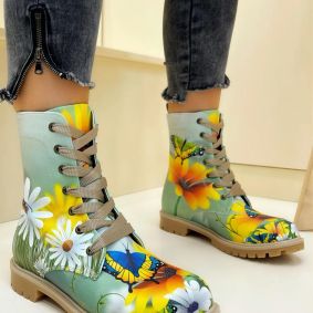 Women ankle boots DEVON - GREEN