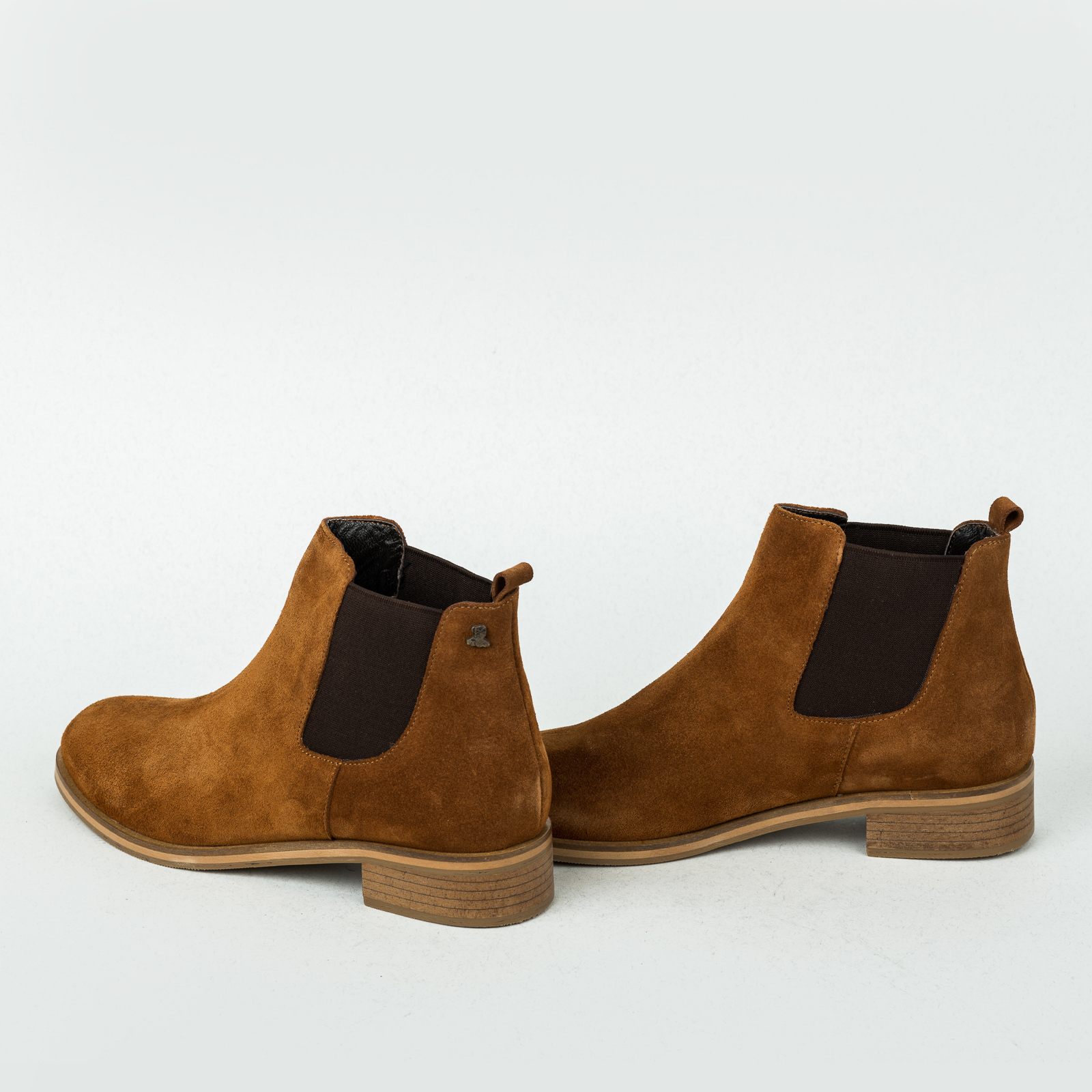Leather ankle boots B311 - CAMEL