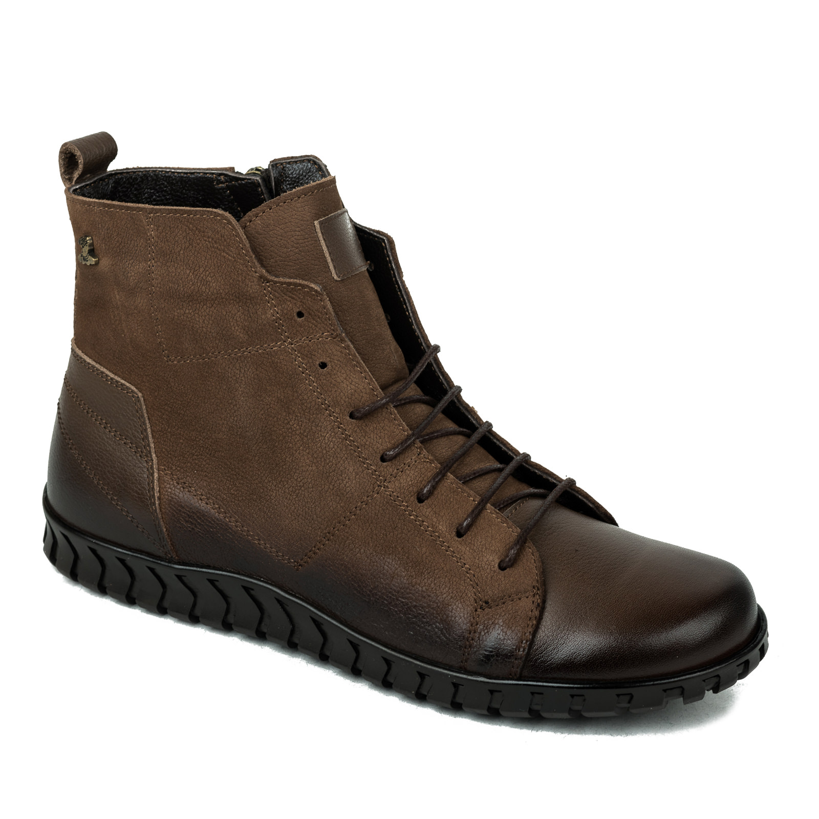 Leather ankle boots B212 - BROWN