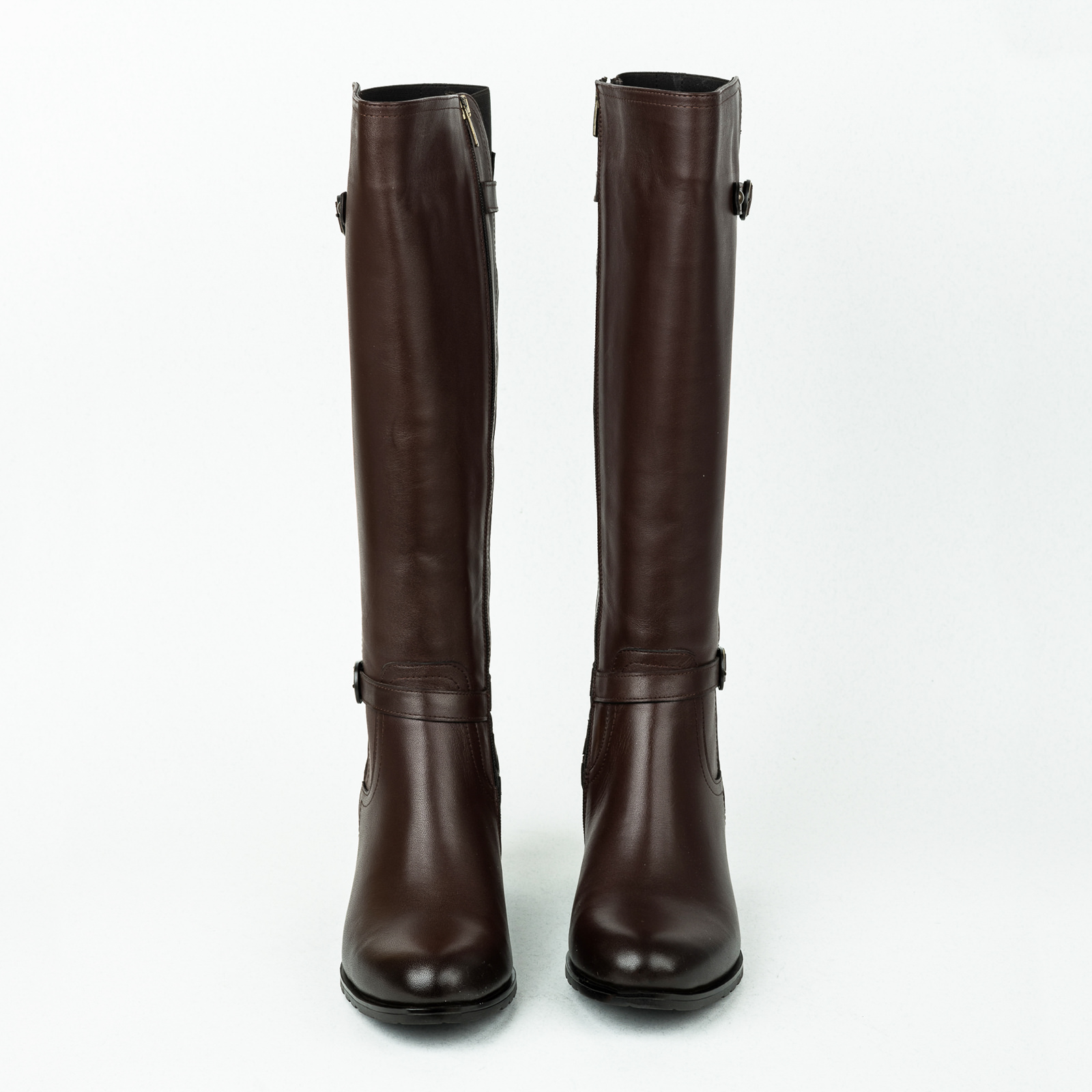 Leather boots B147 - BROWN