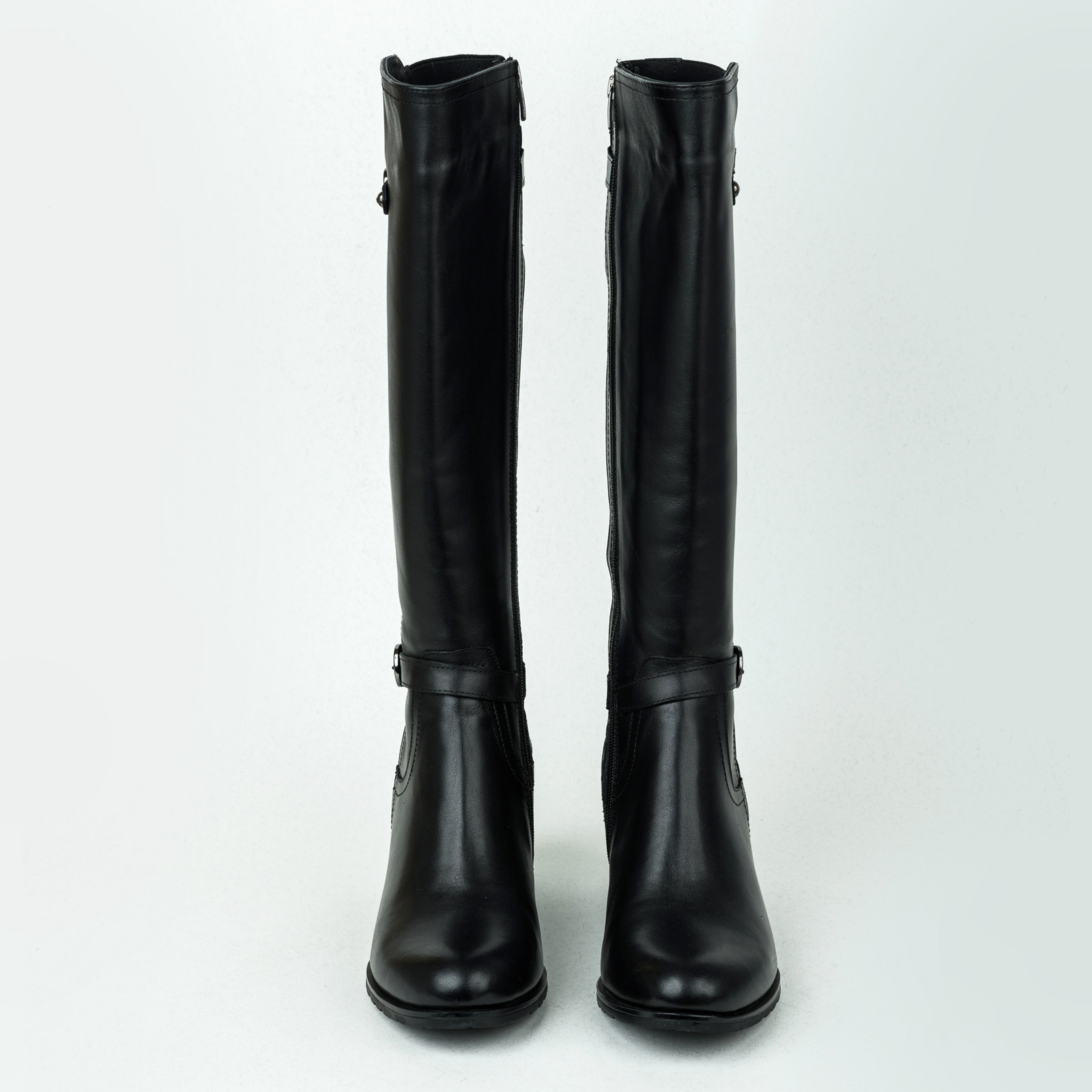 Leather boots B147 - BLACK