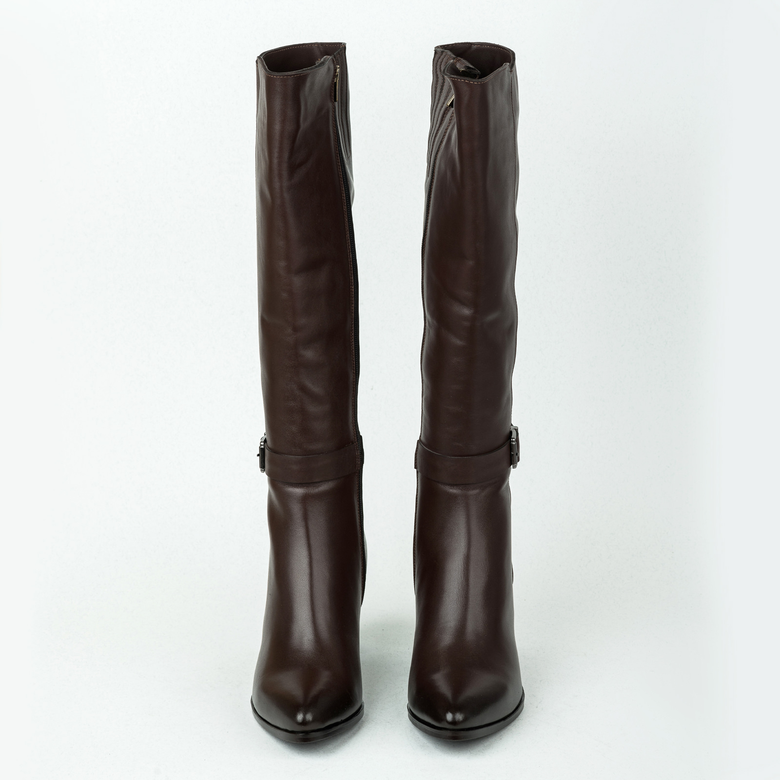 Leather boots B097 - BROWN