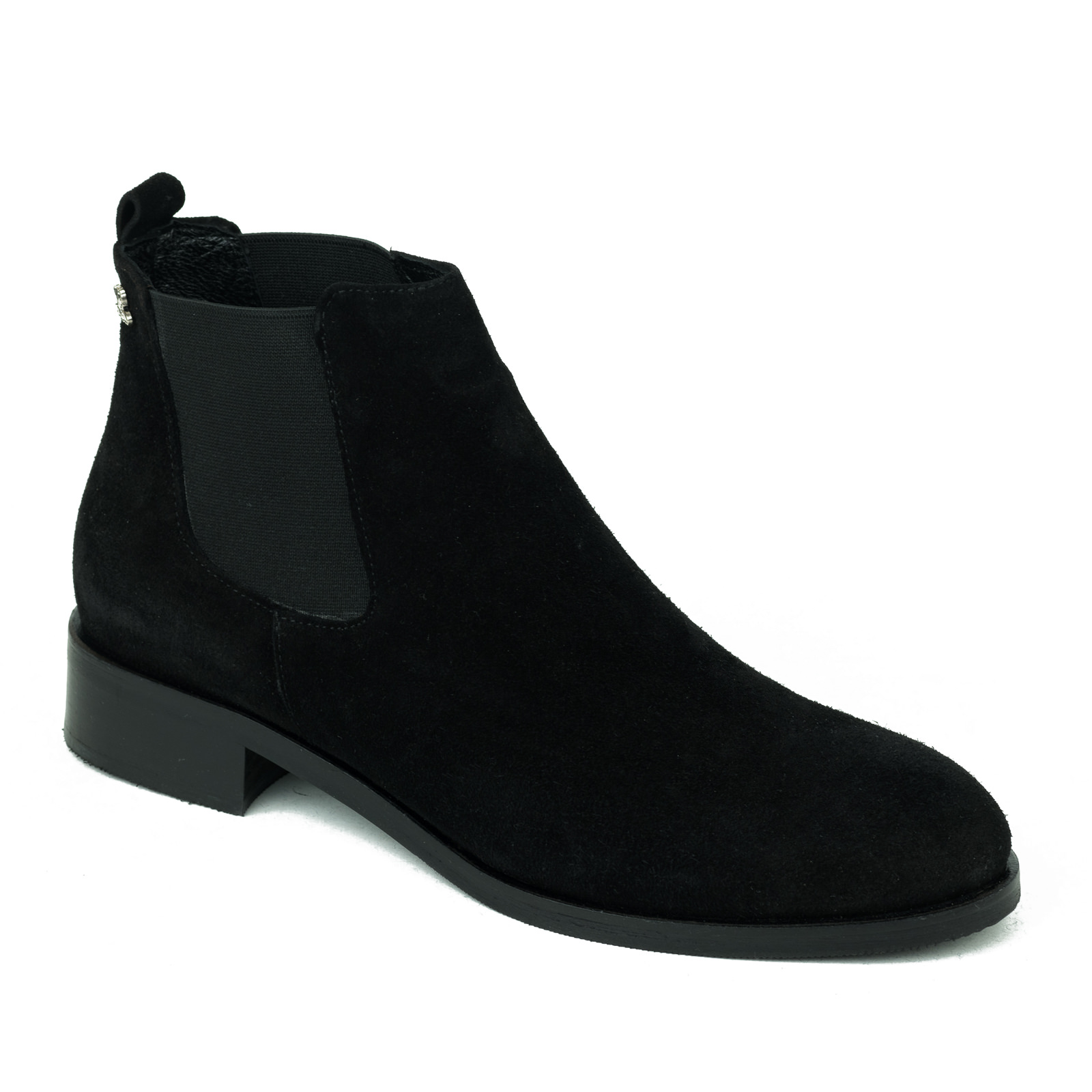 Leather ankle boots B311 - BLACK