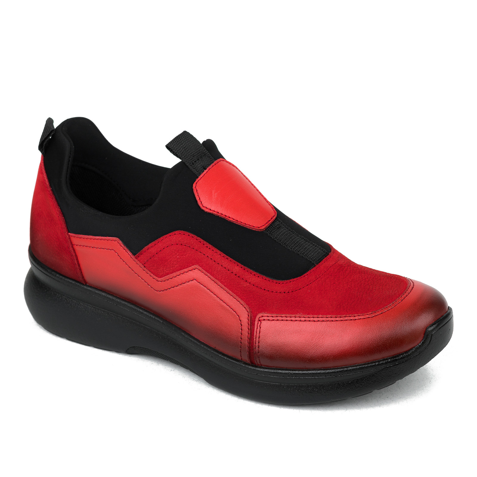 Leather sneakers B273 - RED