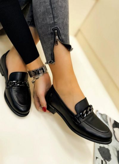 Leather shoes & flats B272 - BLACK