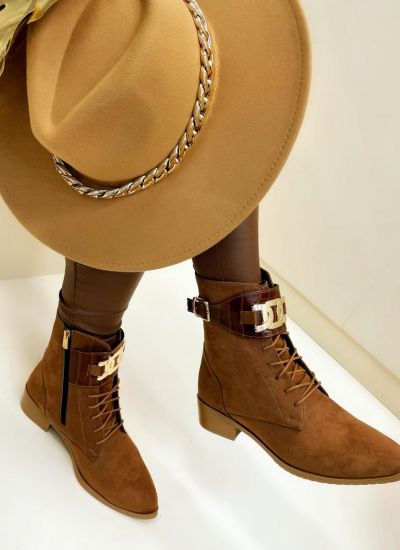 Women ankle boots B412 - CAMEL