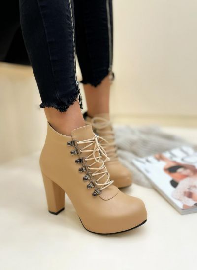 Women ankle boots VIJETA - BEIGE