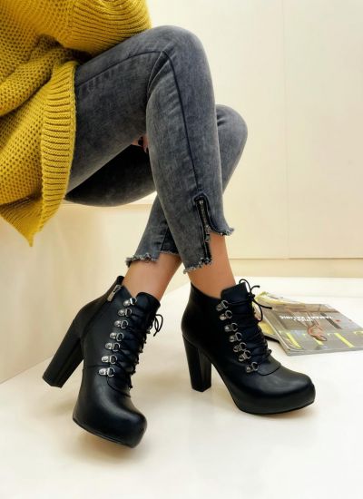 Women ankle boots B414 - BLACK