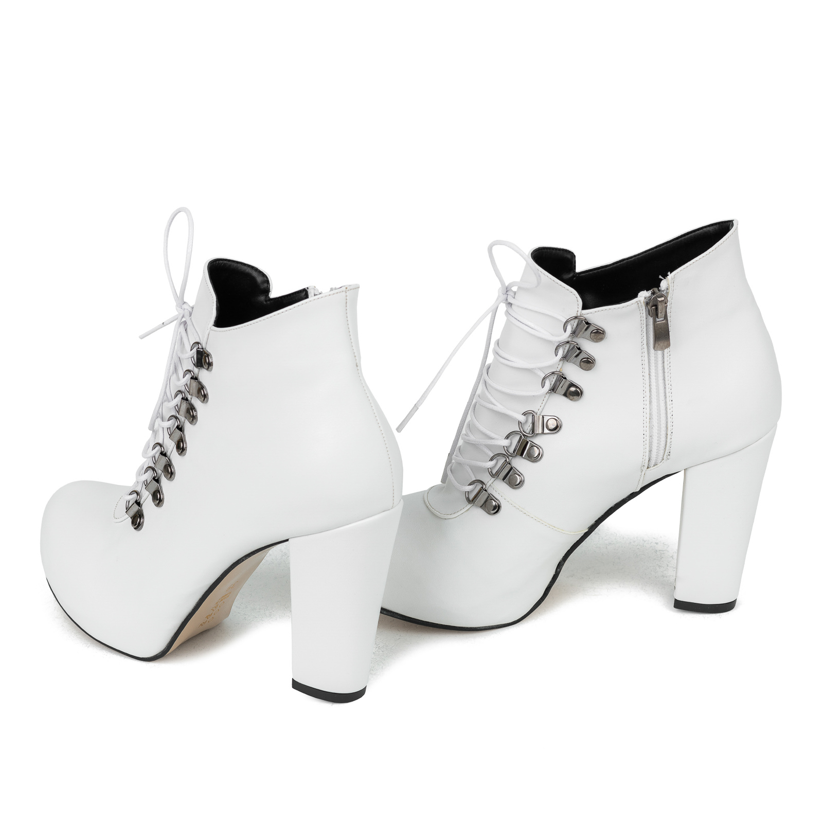 Women ankle boots B414 - WHITE