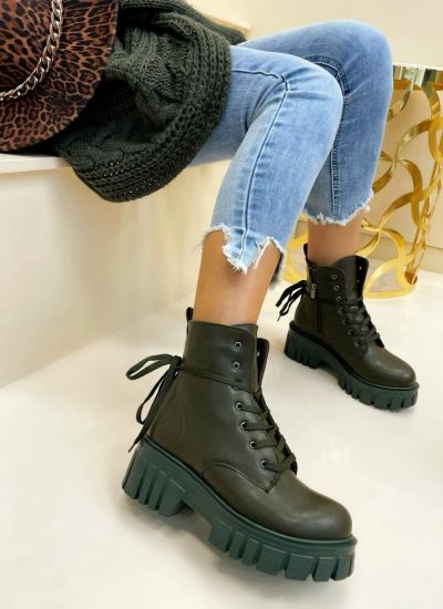 Women ankle boots HADDEL - DARK GREEN