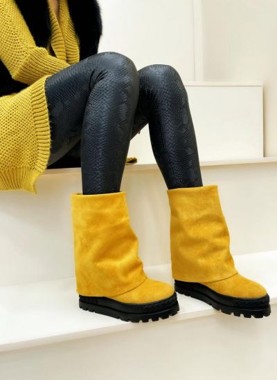 Women ankle boots B426 - YELLOW