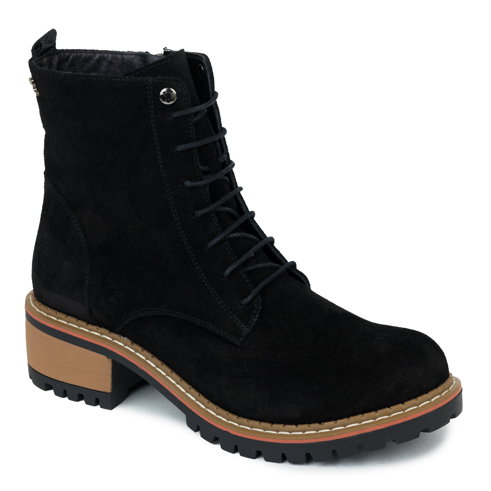 Leather ankle boots B435 - BLACK