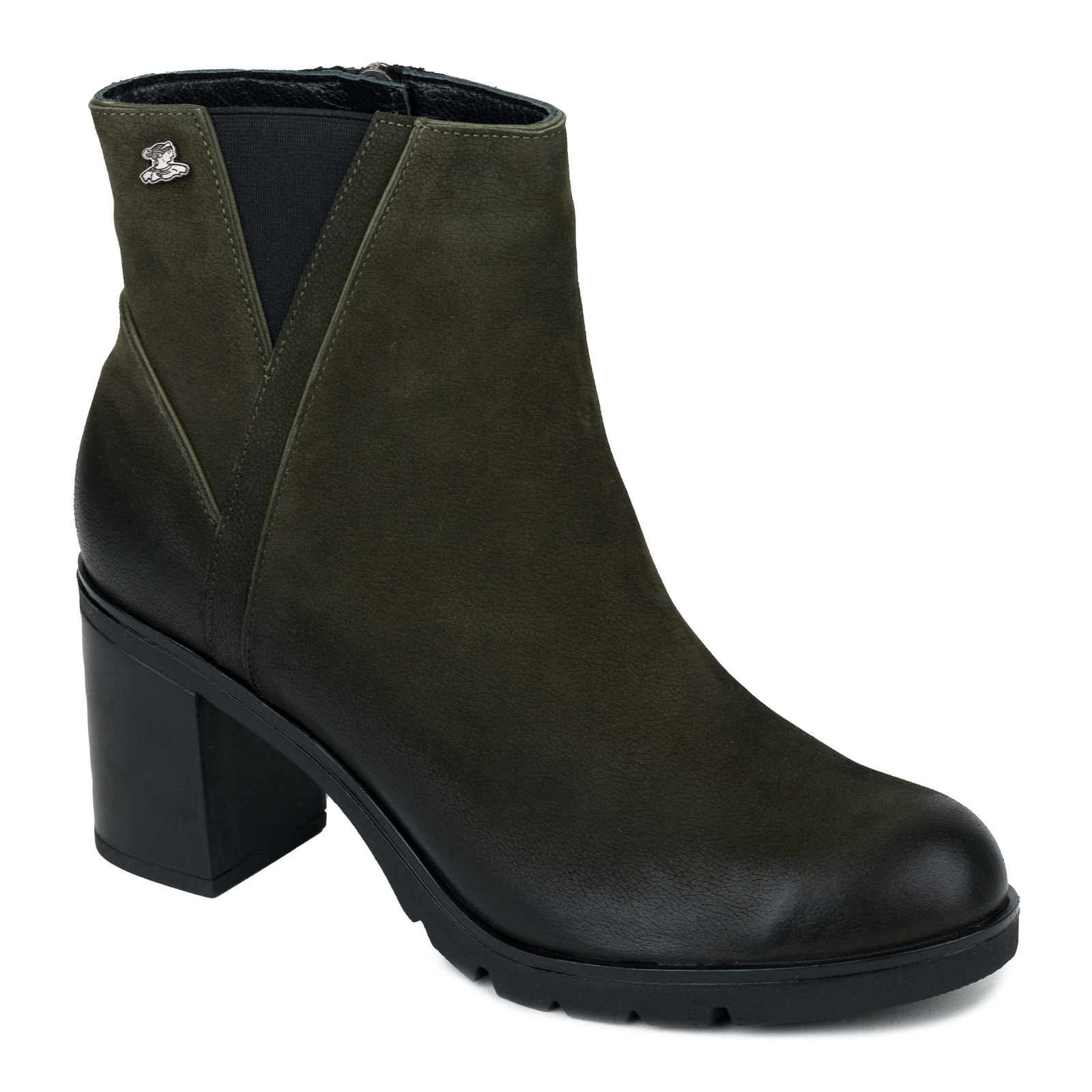 Leather ankle boots B316 - GREEN