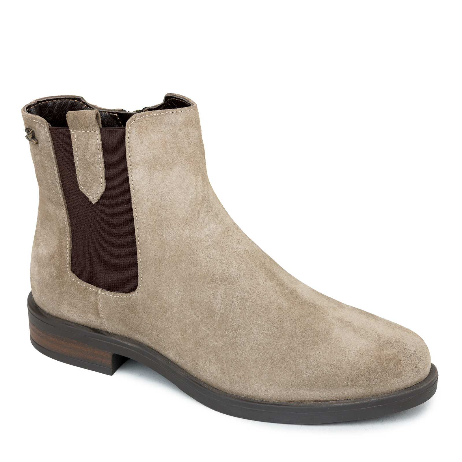 Leather ankle boots B312 - BEIGE