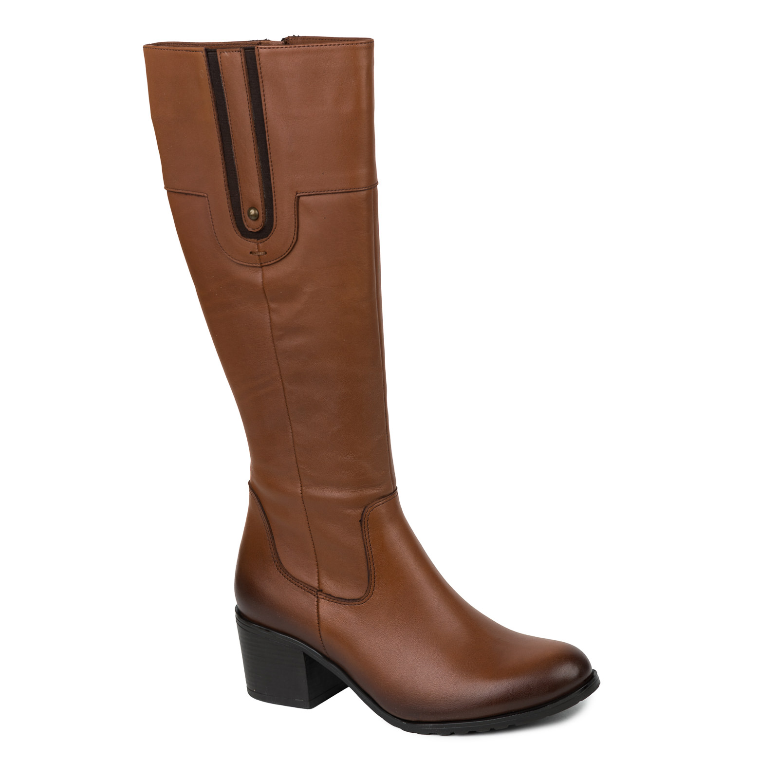 Leather boots B148 - CAMEL