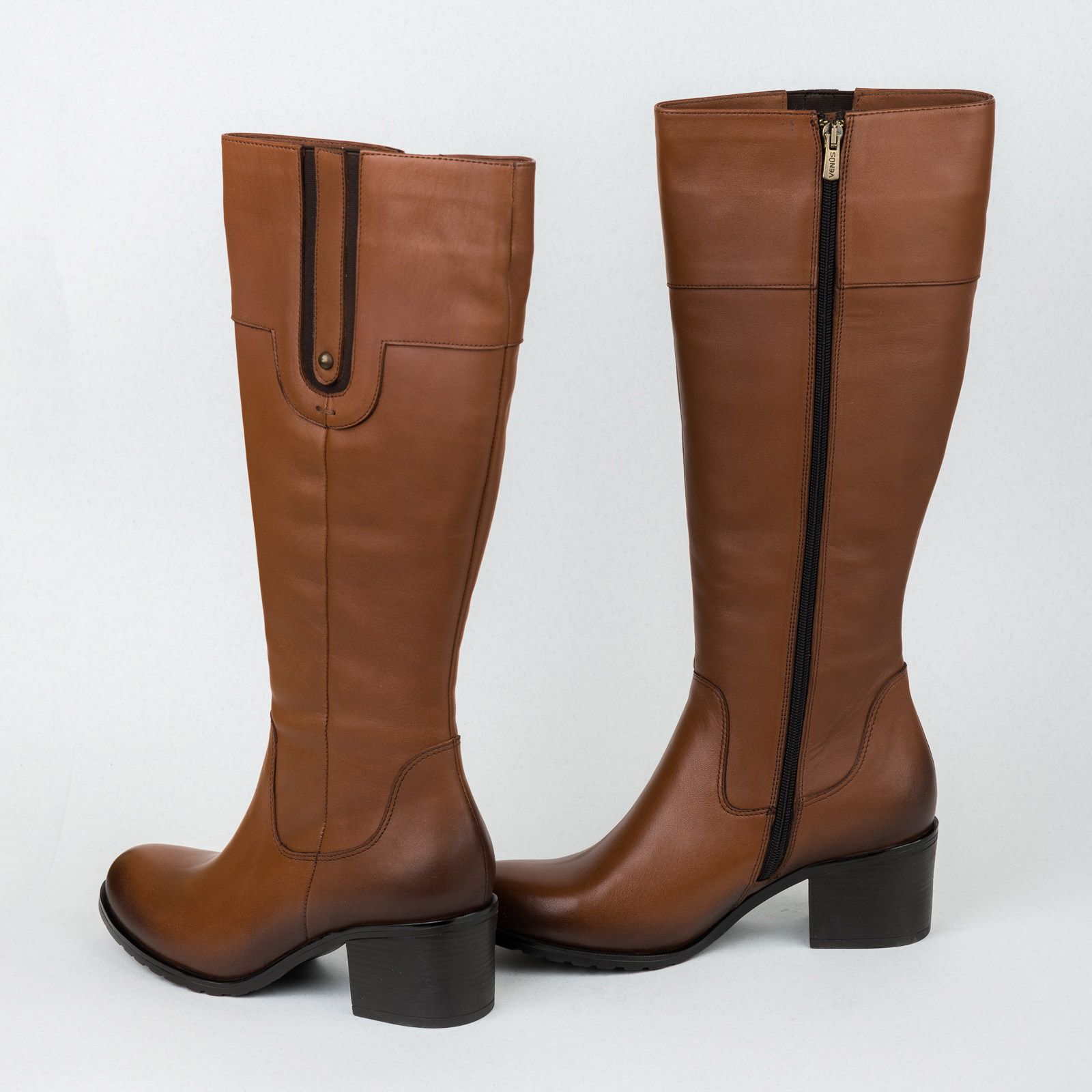 Leather boots B148 - CAMEL
