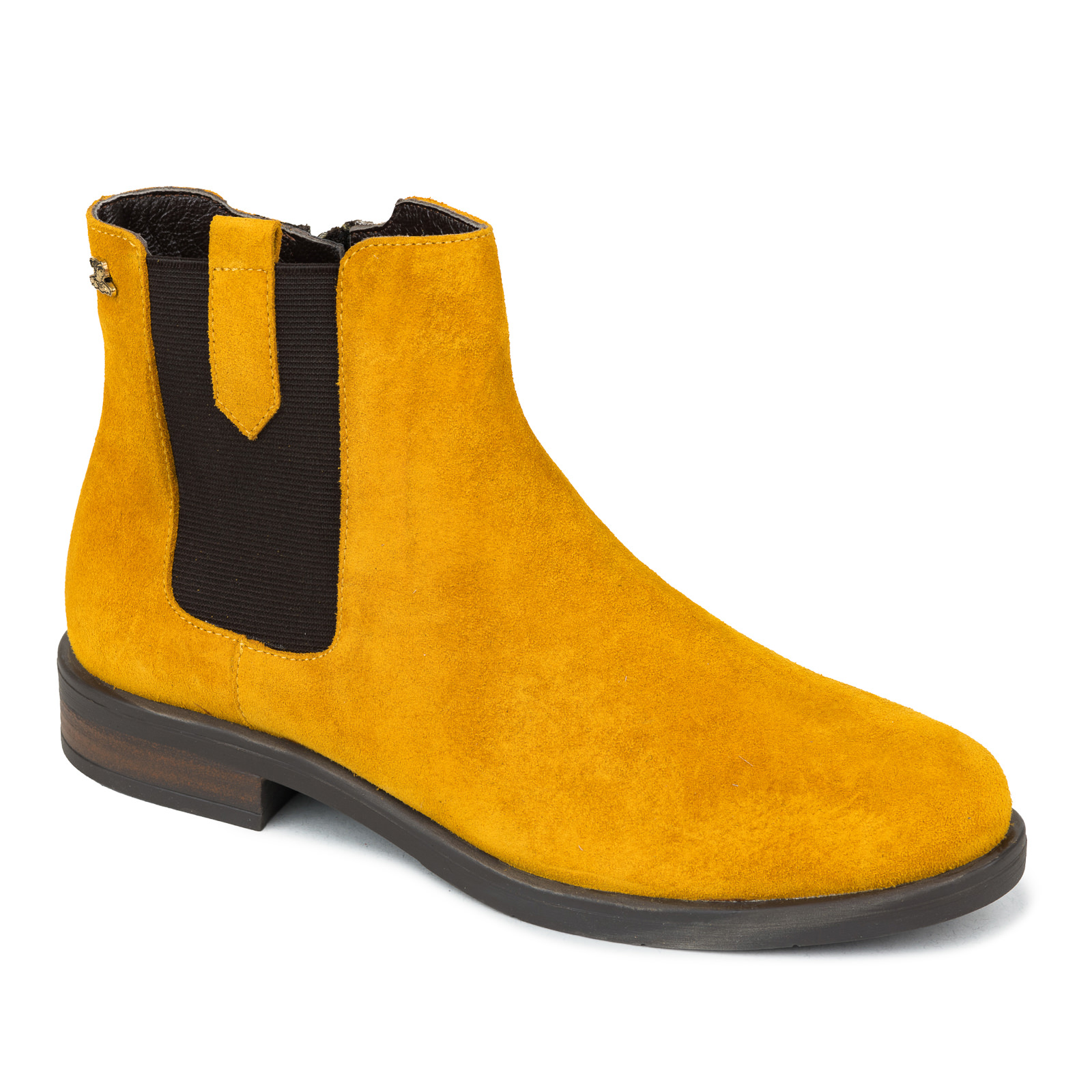 Leather ankle boots B312 - OCHRE