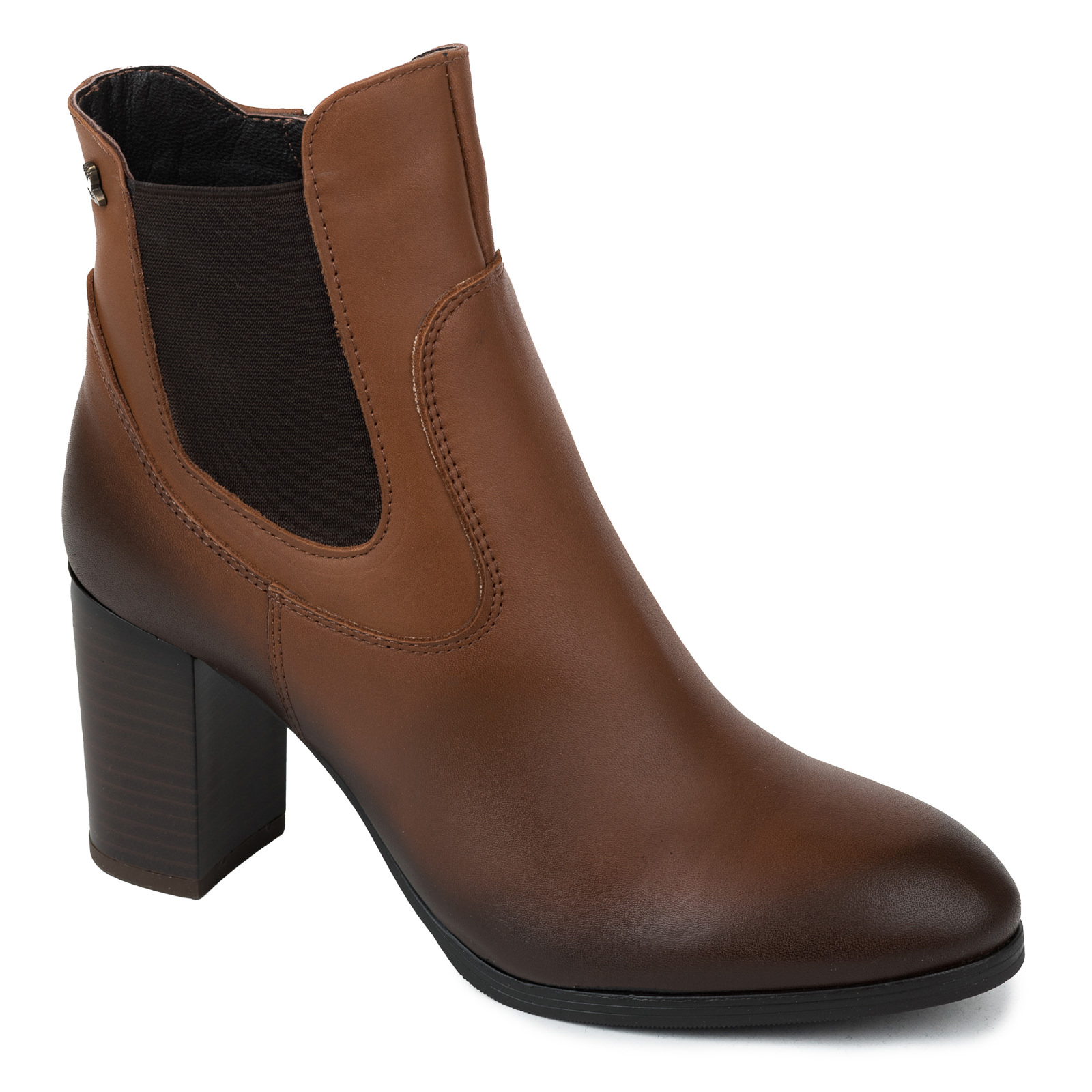 Leather ankle boots B480 - BROWN