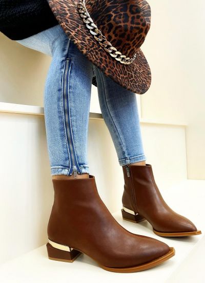 Women ankle boots CALLIE - CAMEL
