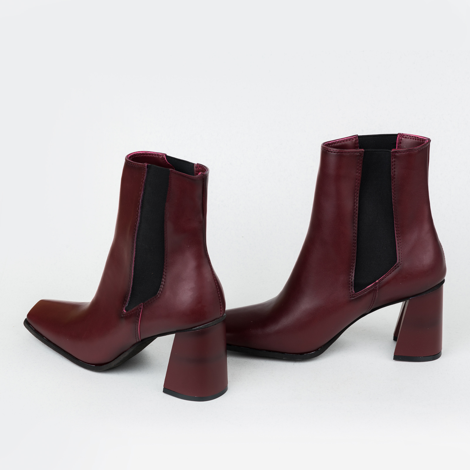 Women ankle boots B485 - WINE RED