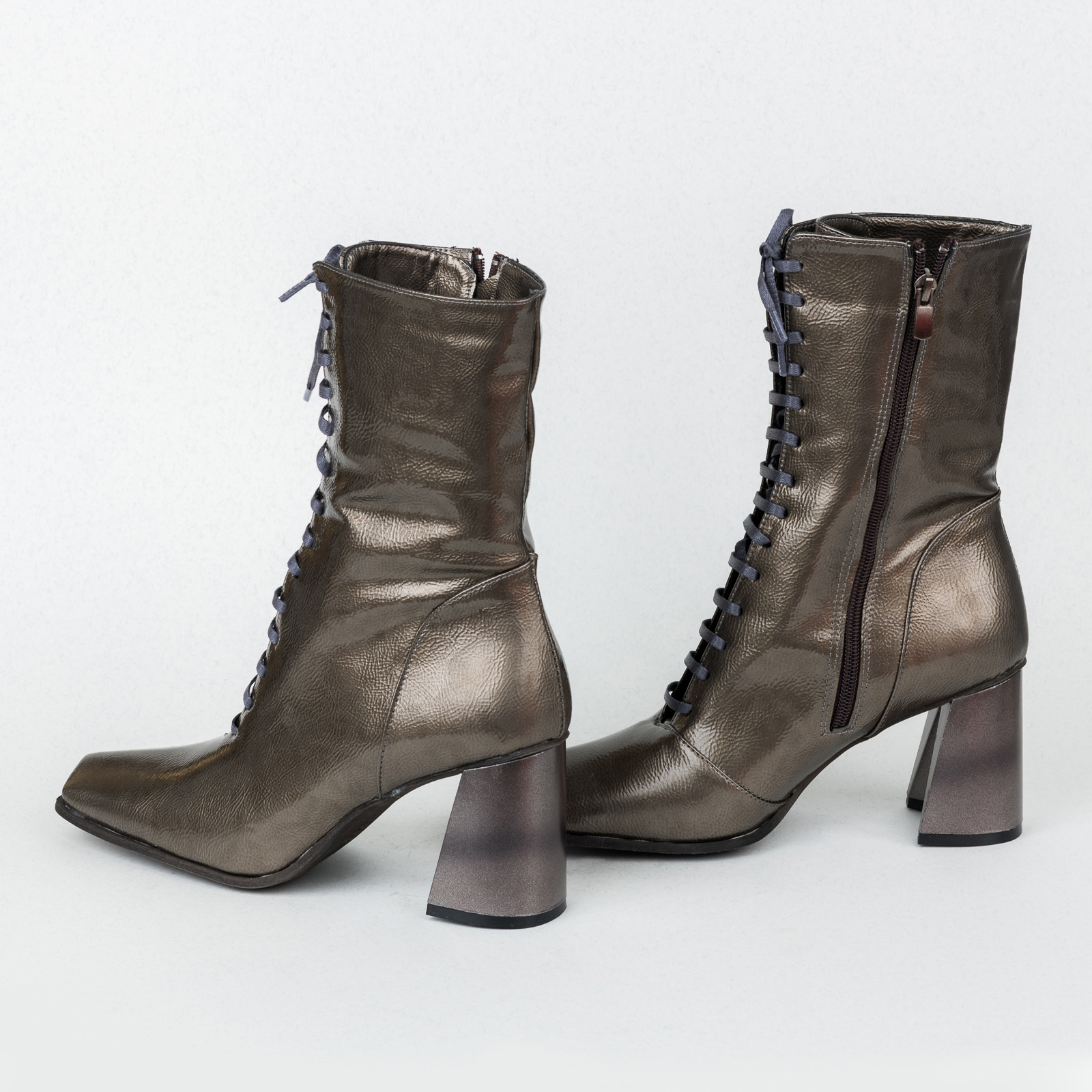 Women ankle boots B486 - PLATINE