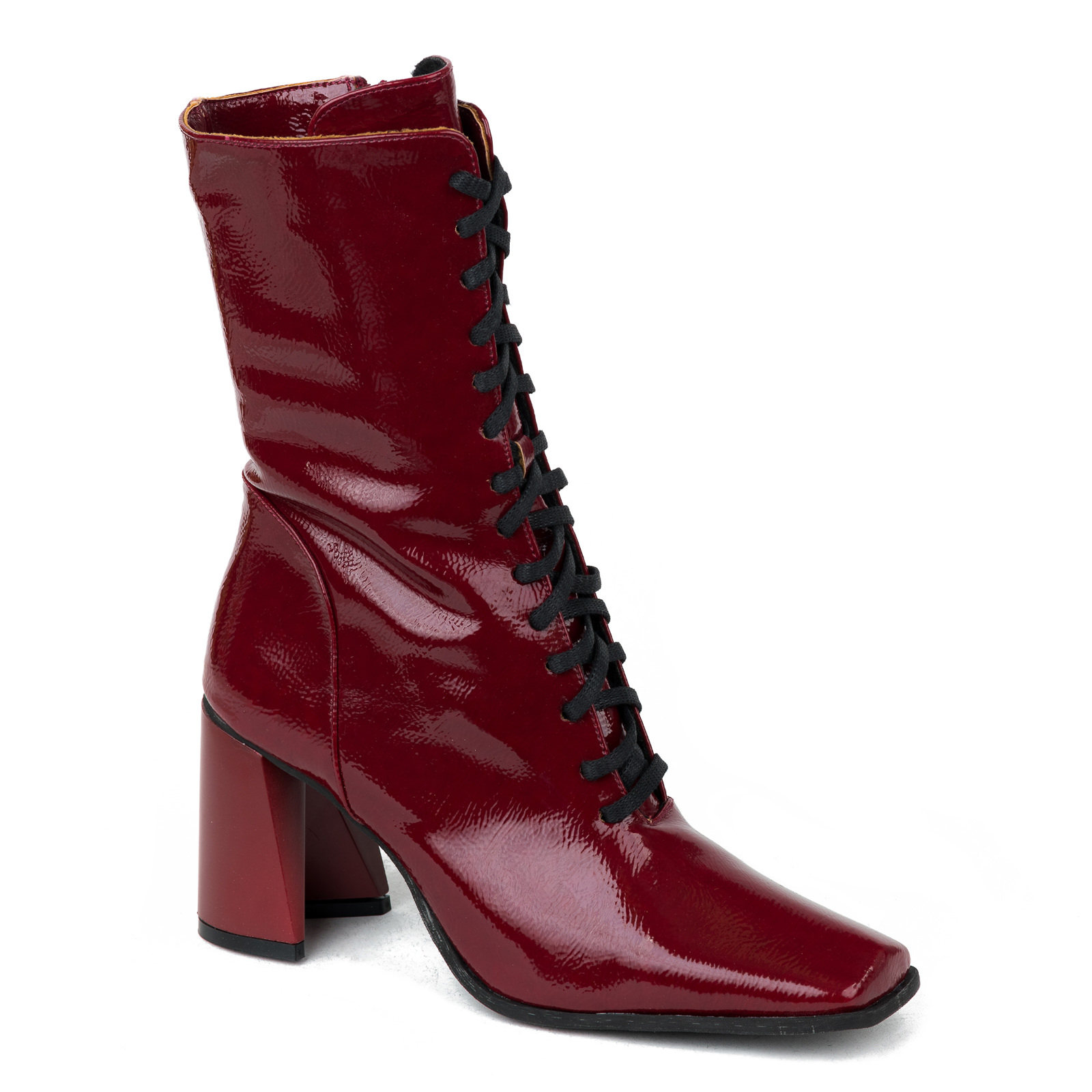 Women ankle boots B486 - WINE RED