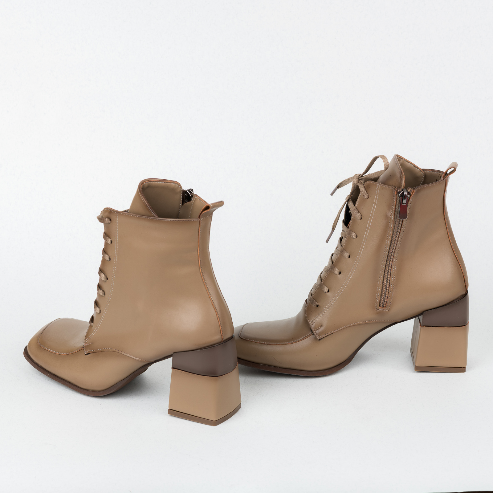 Women ankle boots B495 - BEIGE