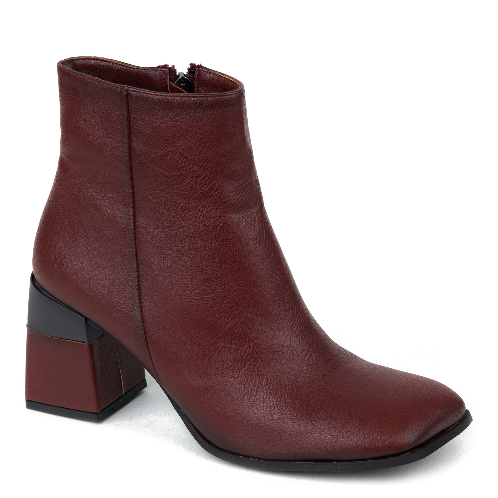 Women ankle boots B503 - WINE RED