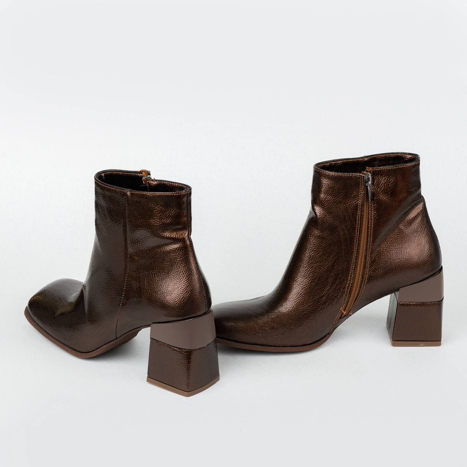 Women ankle boots B504 - BRONZE