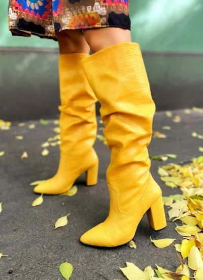 Women boots B037 - YELLOW