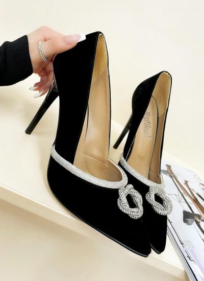 Stilettos and high-heels ZINA VELOUR - BLACK