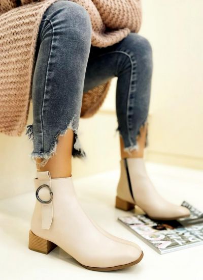 Women ankle boots ELIYAH - BEIGE