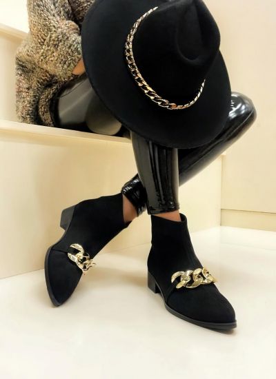 Women ankle boots OLIWIA VELOUR - BLACK
