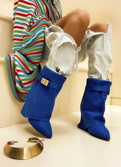 Women ankle boots B537 - BLUE