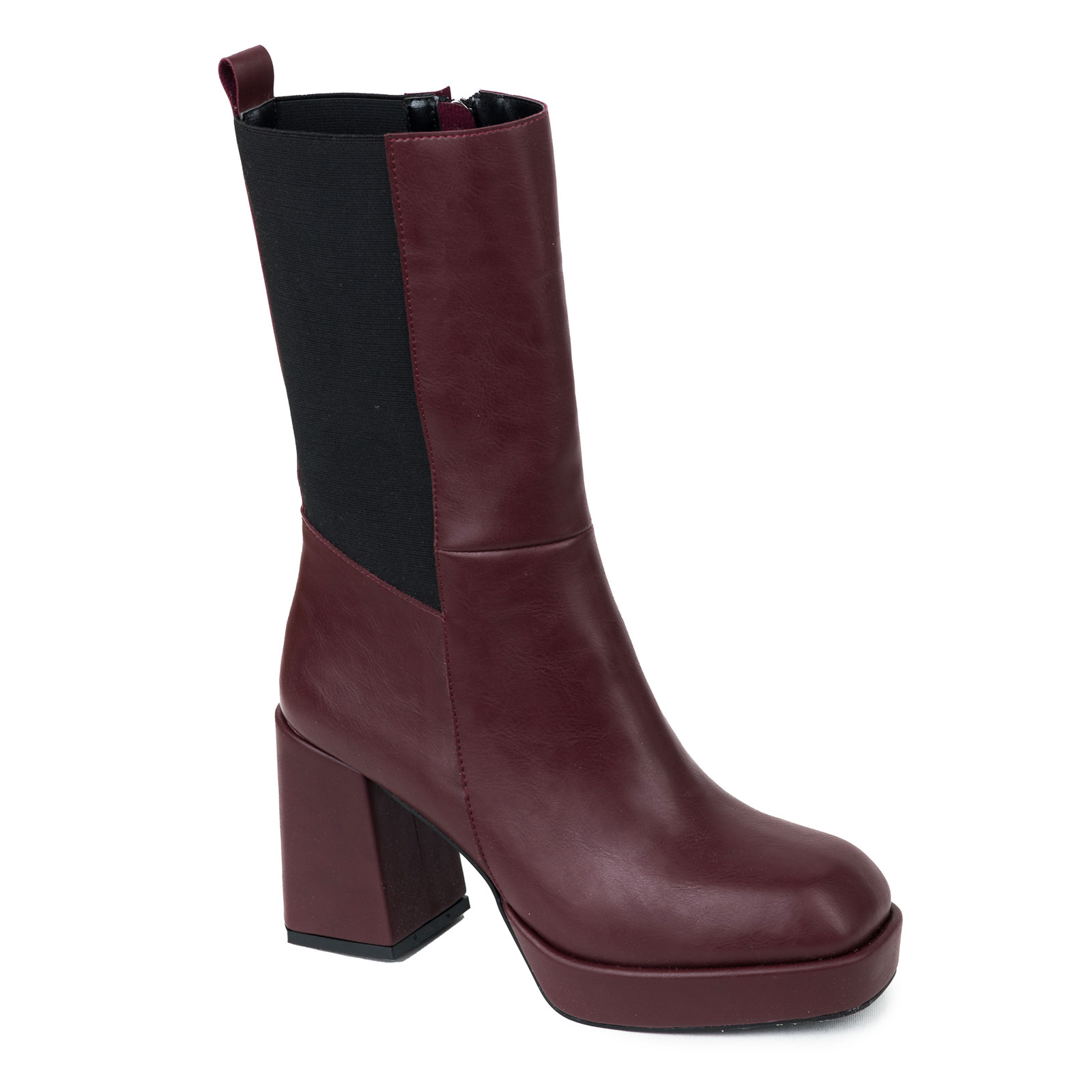 Women ankle boots B553 - WINE RED