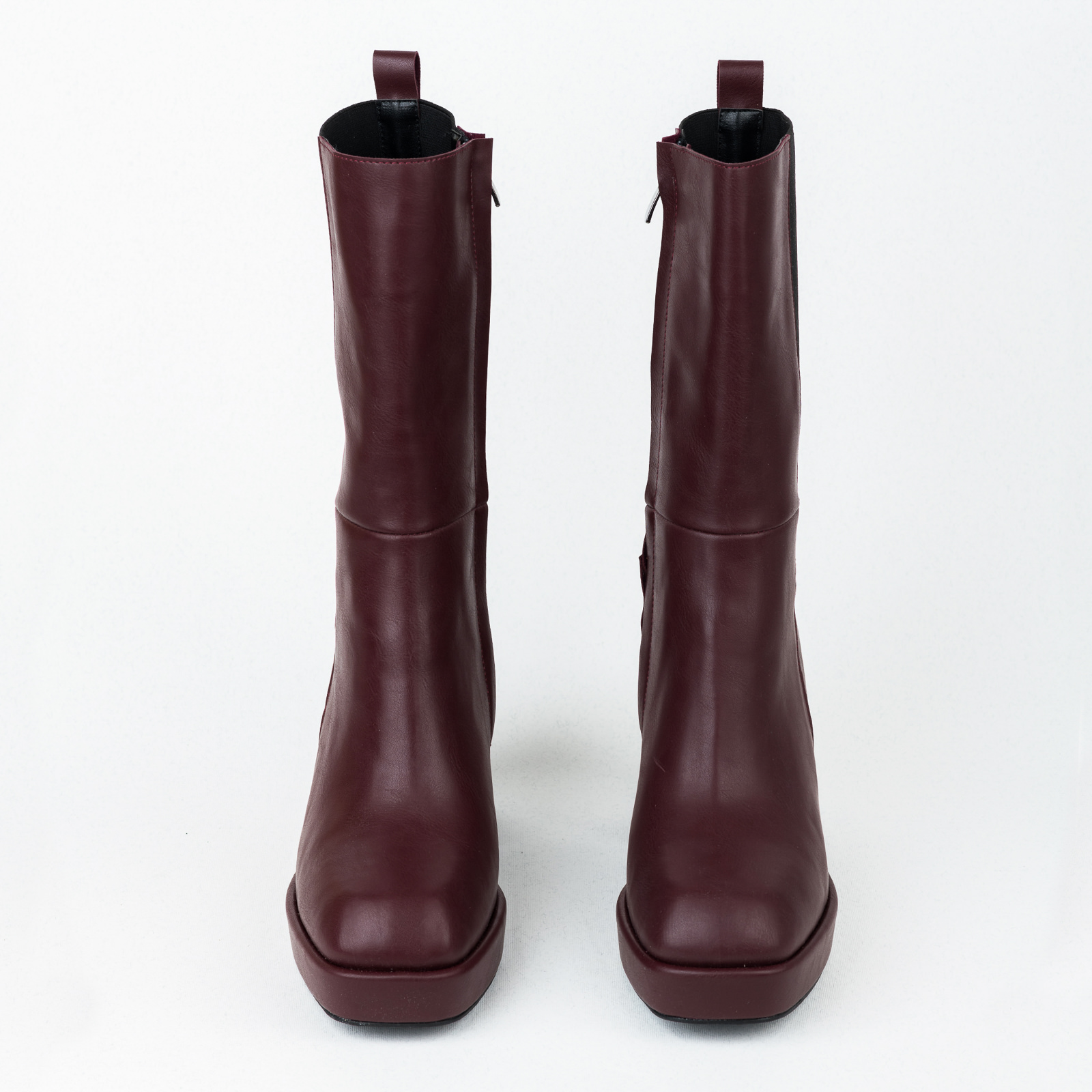 Women ankle boots B553 - WINE RED