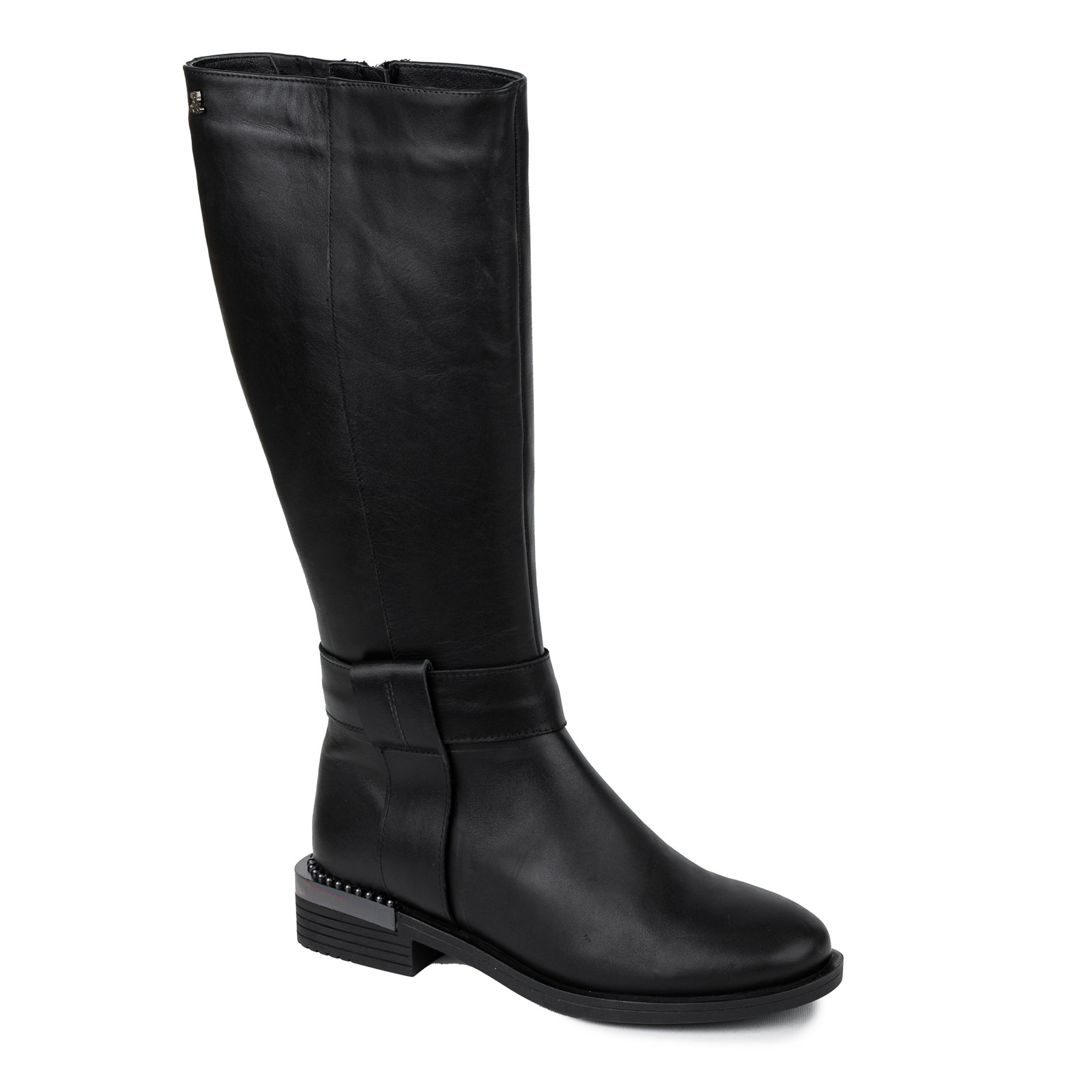 Leather boots B444 - BLACK