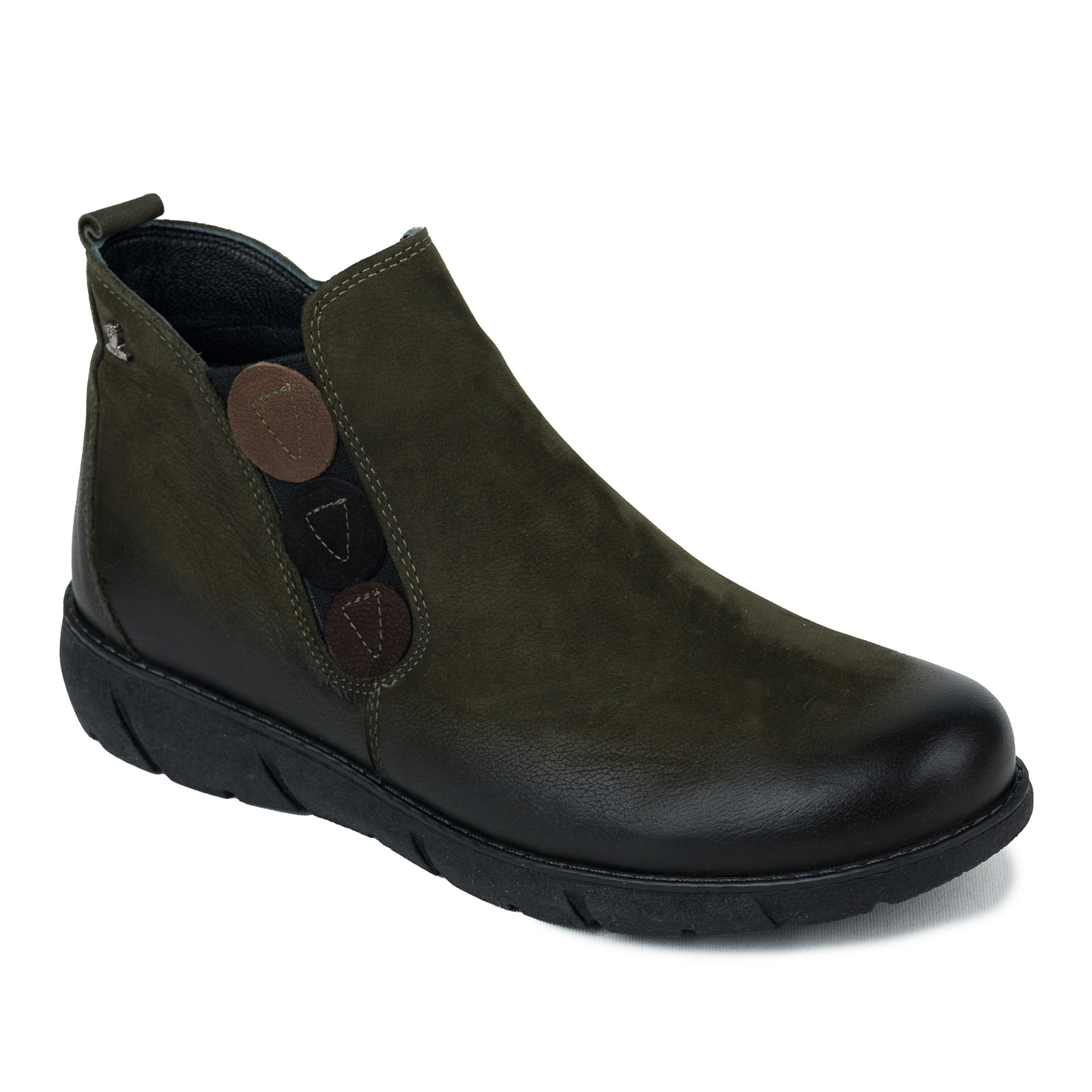 Leather ankle boots B070 - GREEN