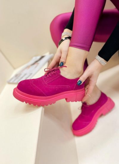 Leather shoes & flats B556 - PINK