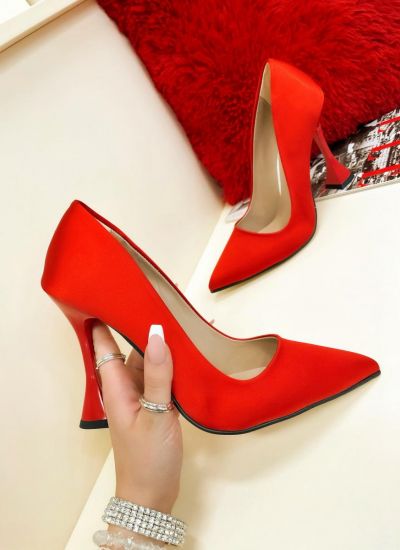 Stilettos and high-heels EVANNA SATIN - RED