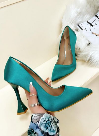Stilettos and high-heels EVANNA SATIN - GREEN