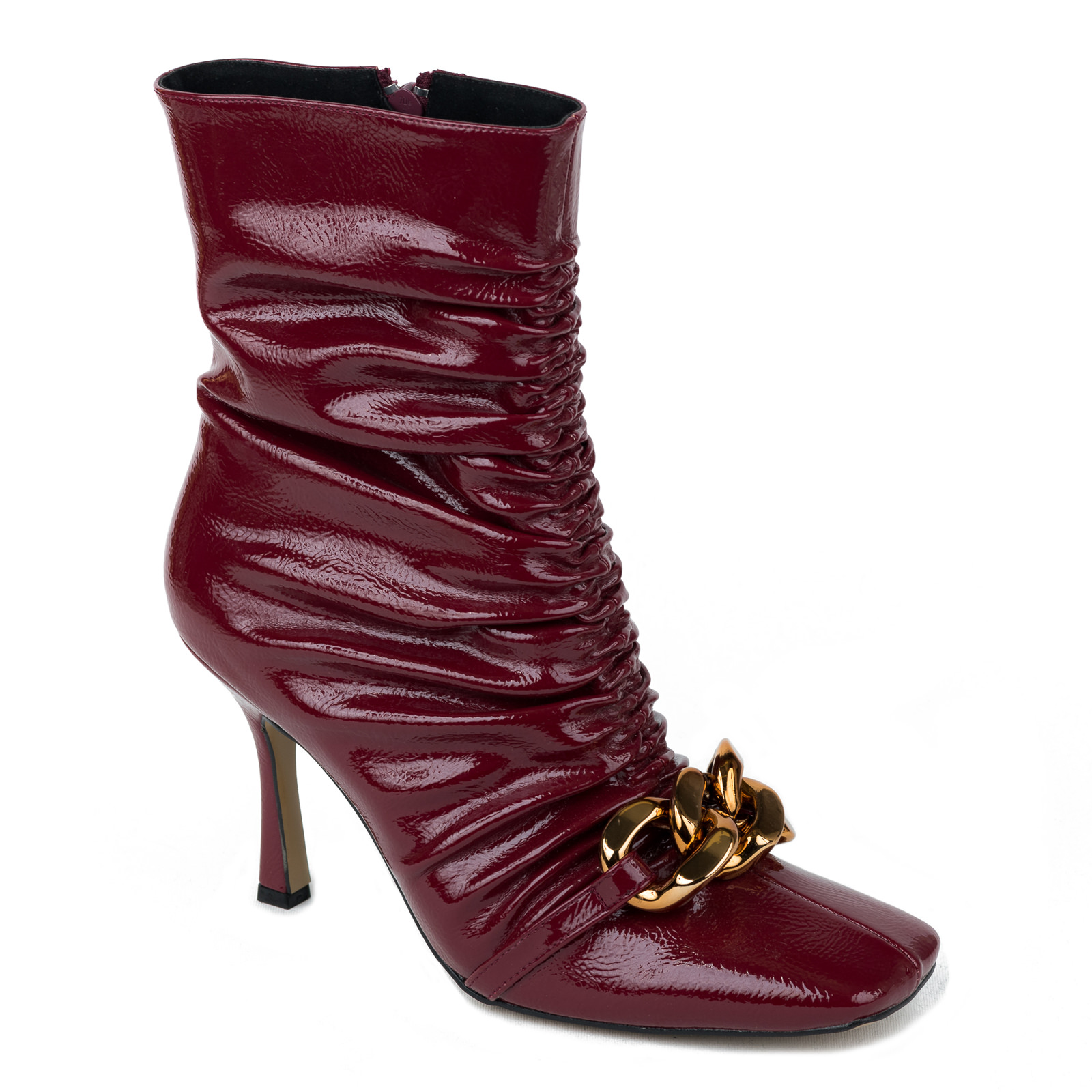 Women ankle boots B618 - WINE RED