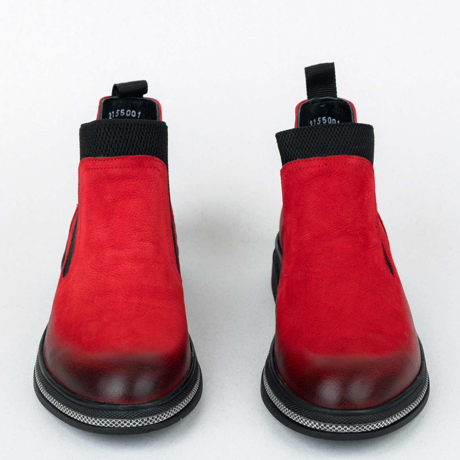 Leather ankle boots B211 - RED