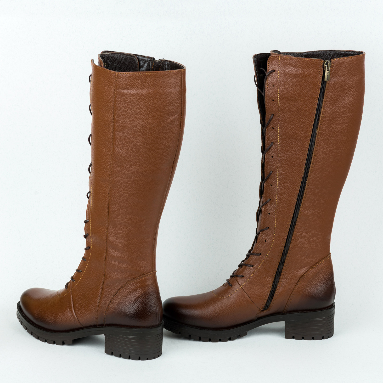 Leather boots B447 - CAMEL