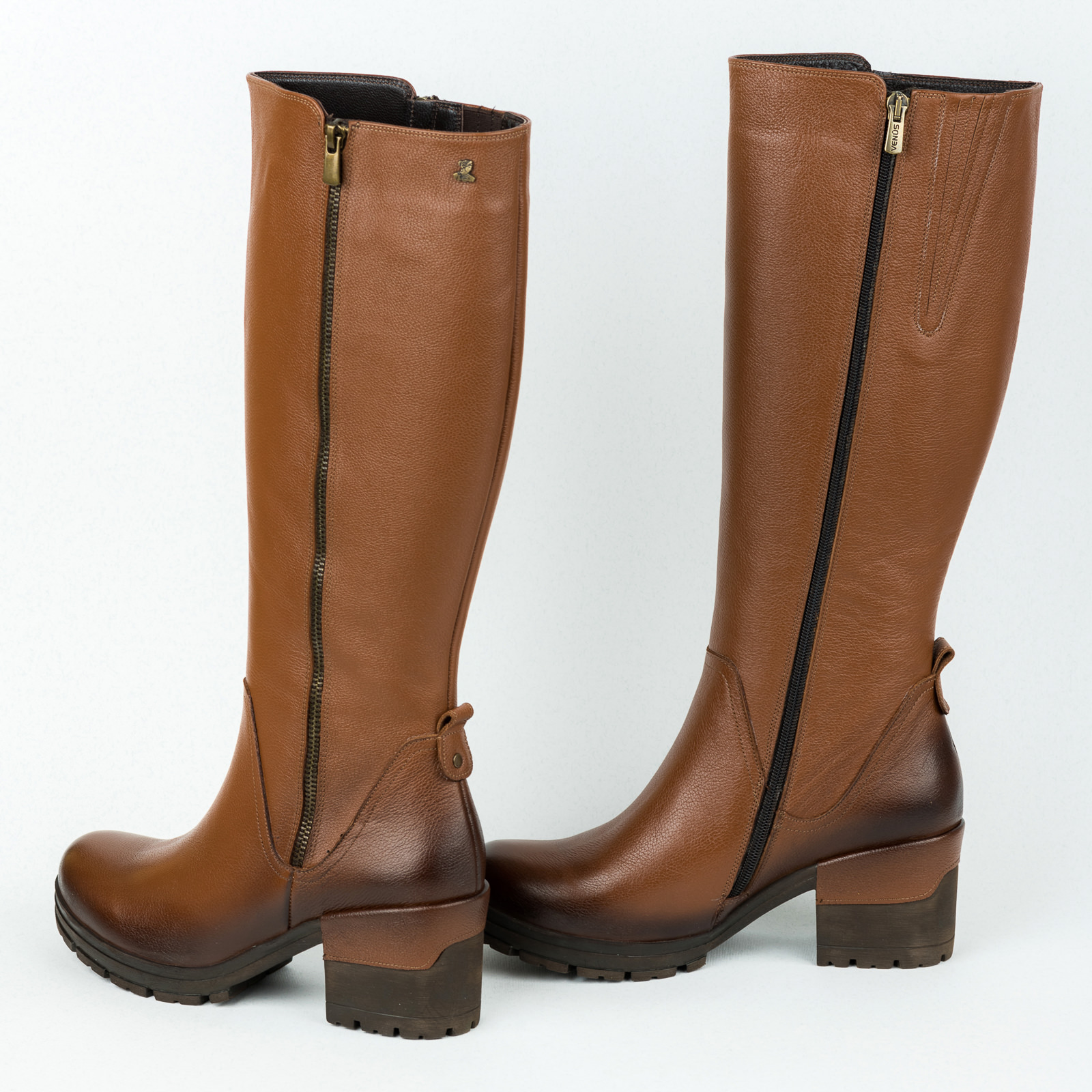 Leather boots B635 - CAMEL