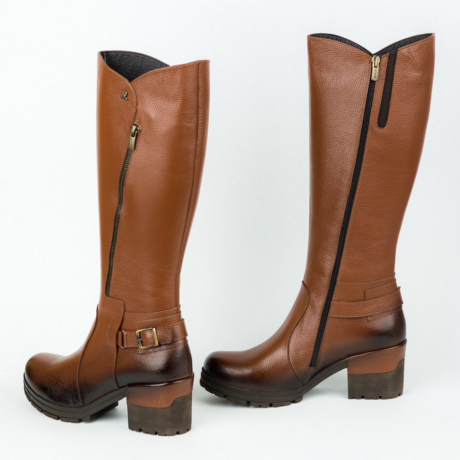 Leather boots B636 - CAMEL